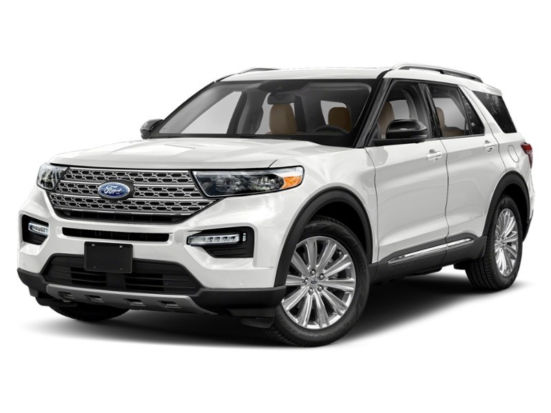 2021 Ford Explorer Limited 4WD Star White Metallic Tri-Coat  Shot 1